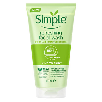 Sữa Rửa Mặt Simple Giúp Da Sạch Thoáng 150ml Kind To Skin Refreshing Facial Wash Gel